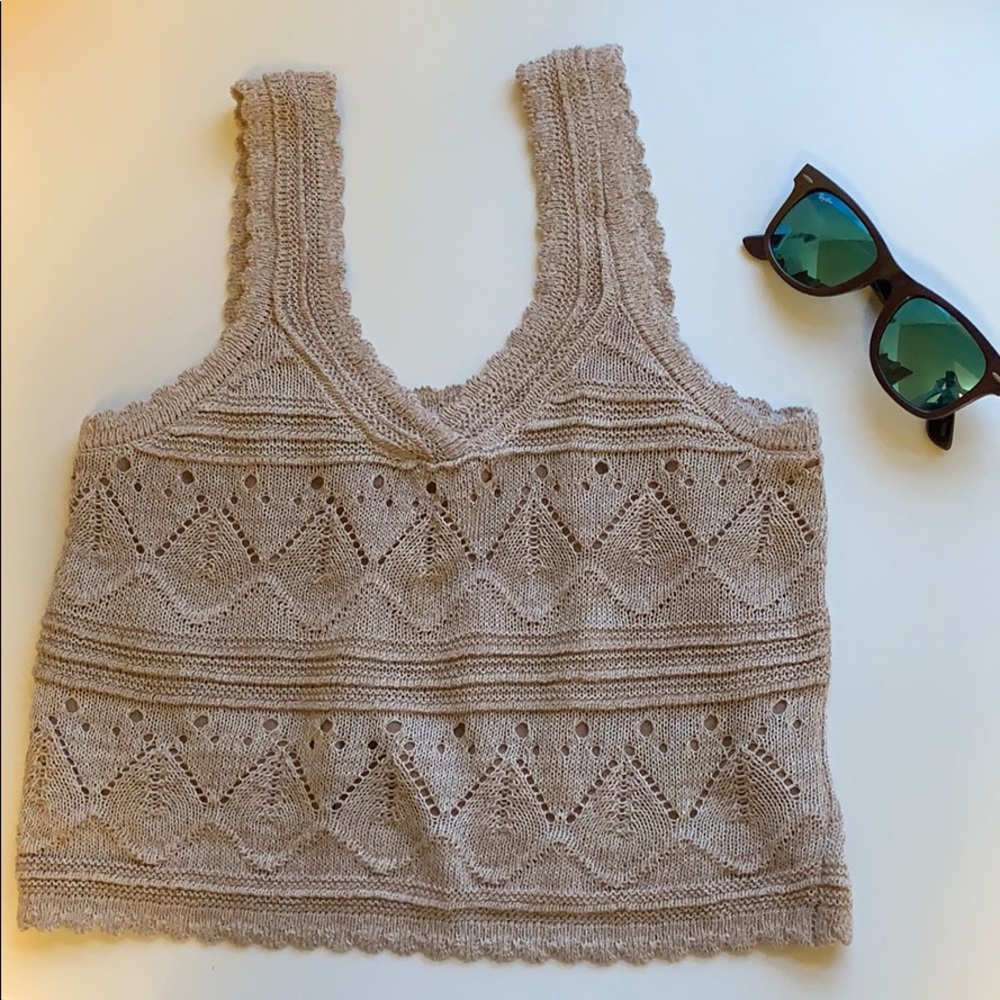 Mango Openwork knit top